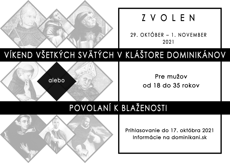Víkend v kláštore vo Zvolene 29. 10. – 1. 11. 2021