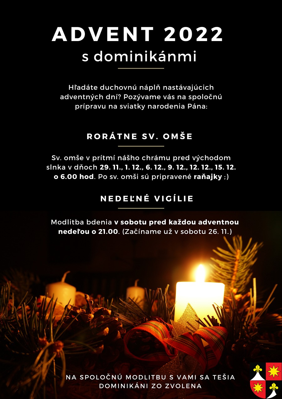 Advent 2022 s dominikánmi Zvolen