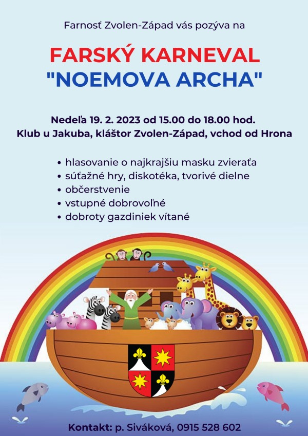 Farský karneval Noemova archa - Zvolen-Západ 2023