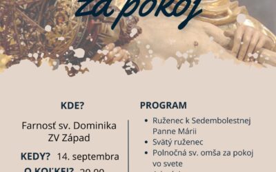Modlitby za pokoj 14. 9. 2024