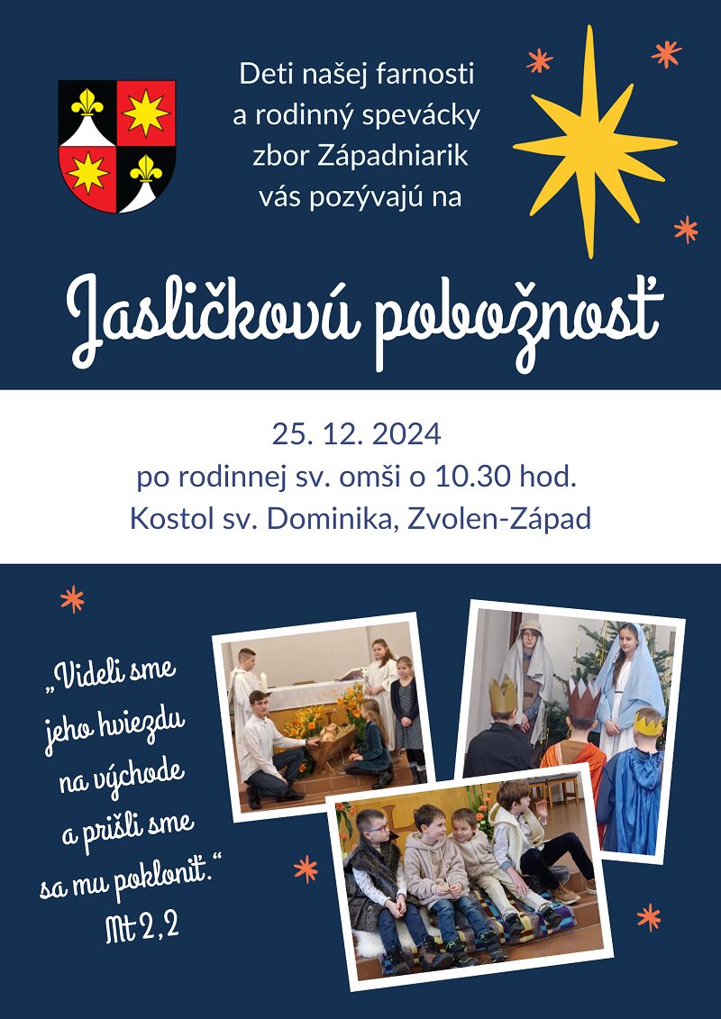Plagát jasličková Zvolen-Západ 2024