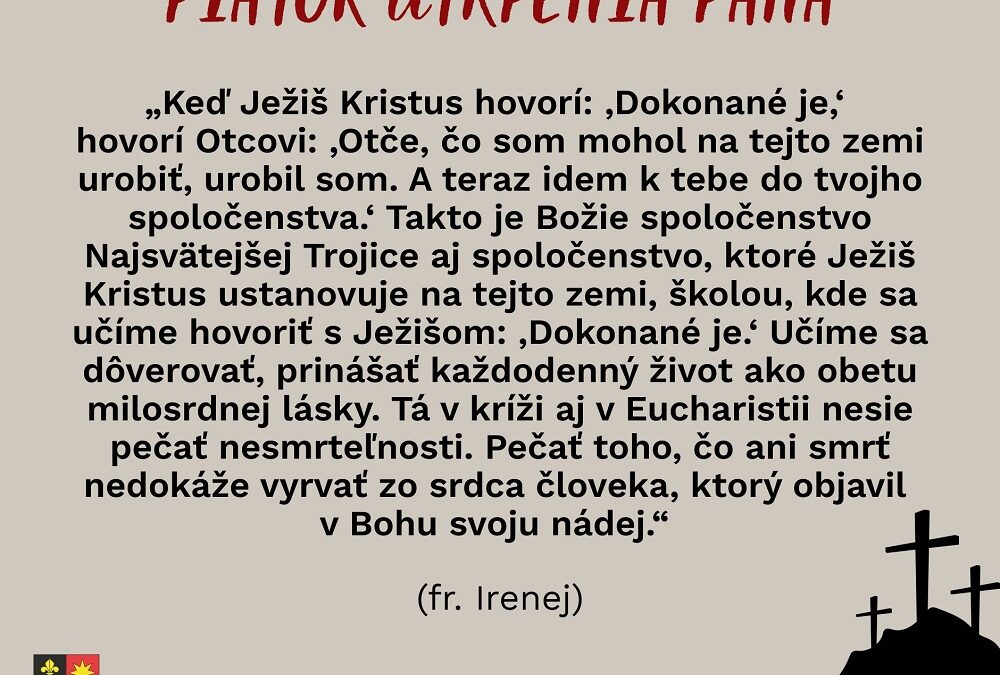 Krátke zamyslenie: Piatok utrpenia Pána